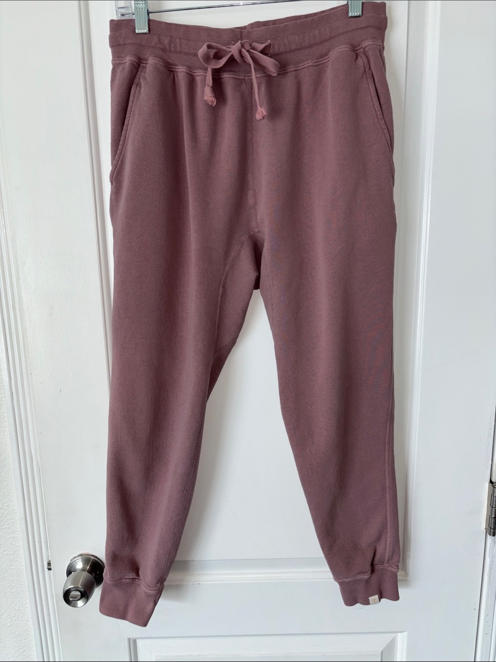 TKEES Mauve Drawstring Jogger Sweatpants 2/S